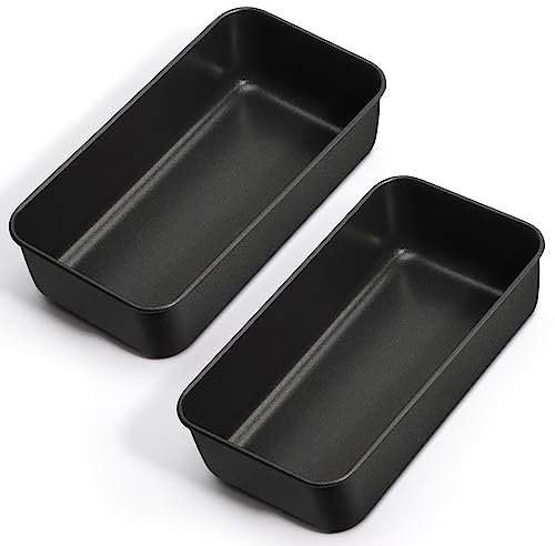 Onader Brotbackform 2er-Set, Antihaftbeschichtet Kastenform Brotform mit Edelstahlkern, Rechteckig Kastenbackform für Brote Kuchen, Gesund & Rostfrei, Leichtes Lösen & Reinigen, 23,5 x 12,6 x 6,5 cm