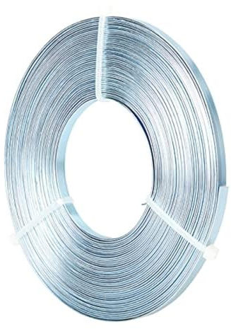 Aluminiumdraht 10m (32FT) 5mm breiter flacher Schmuckdraht 18 Gauge Aluminiumdraht for Lünette Modellierung Armatur, Schmuckherstellung – Silber Aludraht