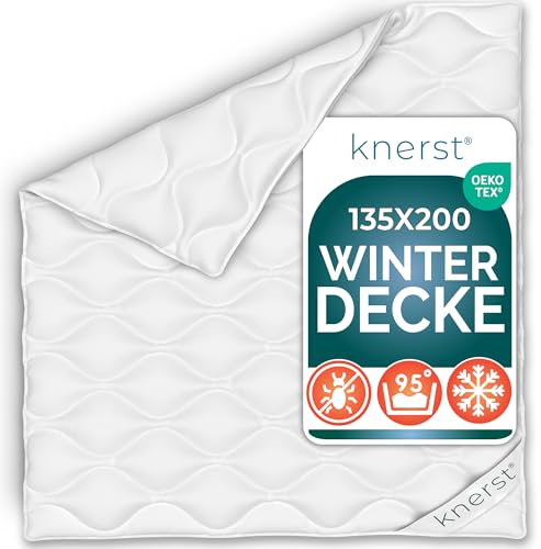 KNERST® Winterbettdecke PolarDream - atmungsaktive und temperaturausgleichende Winterdecke - extra warme Bettdecke 135x200 cm für den Winter - Ökotex Zertifiziert und waschbar