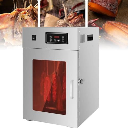 Meat Dryer Rotating Rack with 24h Timer for Sausage Bacon Chicken Duck Fish Beef Drying - 360° Rotating Design for Even Drying