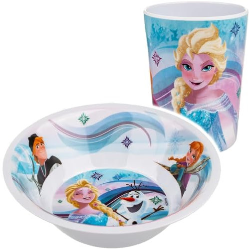alles-meine.de GmbH 2 TLG. Geschirrset - die Eiskönigin - Frozen - BPA frei - Melamin - Trinkbecher + Müslischale - Kindergeschirr - Kunststoff Plastik - Kinderbecher Kinderschüs..