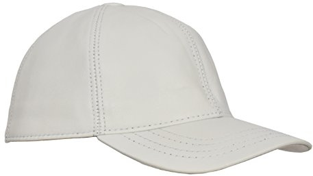 Baseballkappe aus echtem Leder, verstellbar, sportlich, lässig, einfarbig, Sommer-/Wintermütze