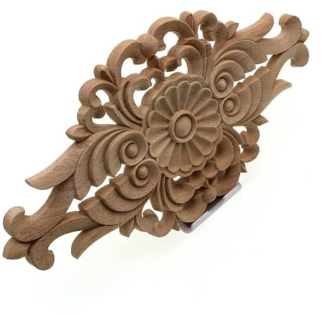 XBHGSY Fregi In Legno Decorativi Applicazioni In Legno Intaglio Decalcomanie Modanature Decorative In Legno Per Mobili Per Ante Dell Armadio Decorazioni Per La Casa Vintage 2 Pezzi 33 * 16,5 Cm