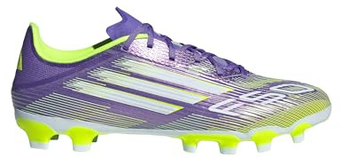 adidas Unisex - Vuxen F50 LEAGUE Multi Ground Football Boots, purple rush/ftwr white/lucid lemon, 44 2/3 EU