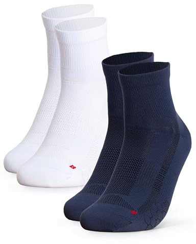Occulto Herren & Damen kurze Rennradsocken 2er Pack (Modell: Thomas), Quarter Fahrradsocken