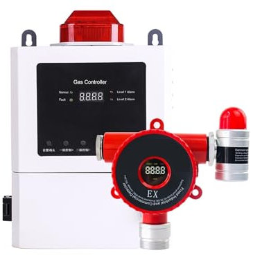 Detector de Gas, Kit de detector de fugas de gas industrial: alarma de gas tóxico, a prueba de explosiones, for gas combustible, CH4 y GLP(LEL single channel)