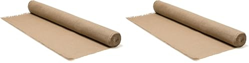 Toile de Jute Teinte Naturelle, 275 GR/m², Rouleau 1 m x 10 m, La Cordeline CJN11C, pour Jardinage, Emballage ou Bricolage (Lot de 2)