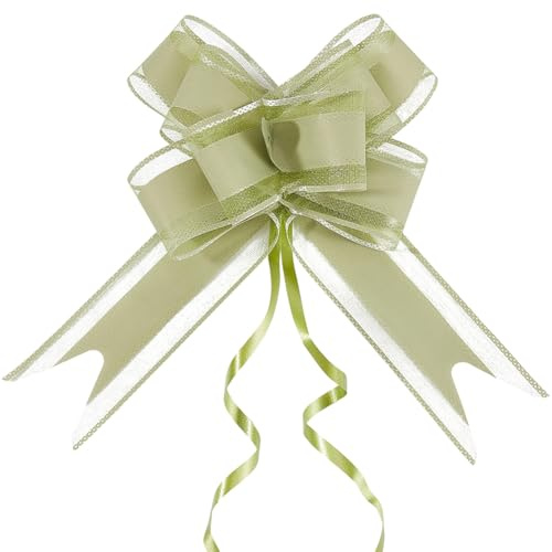 SOFPLATE 10 Stück 18x21CM Große Ziehschleifen Geschenk Schleife Große Schleife Kokette Schleife mit Geschenkband Für Jahrestage Blumennsträußen Basteln Verpacken Hochzeit Geburtstag Geschenkverpackung