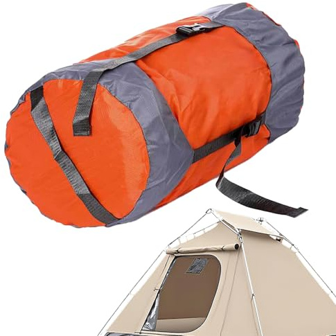 Kompressionssäck | Sovsäckar förvaring saker påse organisatör, klädförvaring platsbesparande utrustning för filtar båtliv backpacking camping simning resor kläder kajakpaddling, Orange XL, Refer to