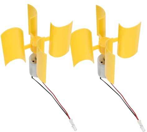 Veemoon 2 piezas Miniatura Aerogenerador Vertical Portátil Generador Eólico para Experimentos Educativos y Uso al Aire Didáctico Seguro para Estudiantes