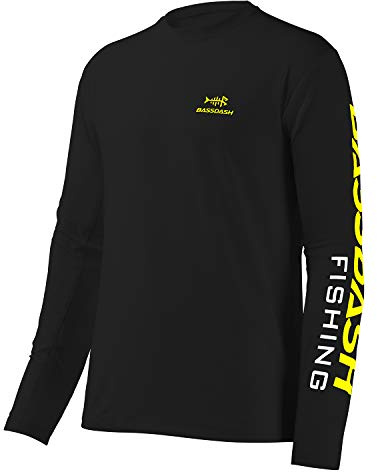 BASSDASH Fishing T Shirts for Men UV Sun Protection UPF 50+ Long Sleeve Tee T-Shirt