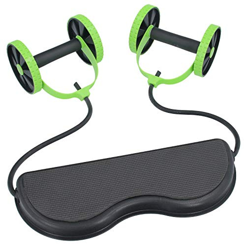 GEPCO Sport Equipment Widerstandstraining Seiltrainer Trainingsgerät Bauchmuskeltrainer Bauchtrainer Bauchroller Fitnessgerät mit Gummi Fitness Gymnastik 44 verschiedene Übungen