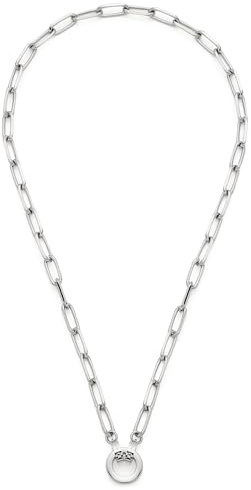 JEWELS BY LEONARDO JEWELS BY Halskette Clip & Mix Estrella • Paperclip-Kette aus silberbenem Edelstahl • aus ovalen Ketten-Gliedern im Chunky-Look • 45 cm Länge • Geschenk Damen Schmuck • 019746