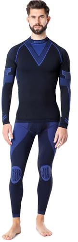 Ladeheid Herren Winter Thermounterwäsche Funktionsunterwäsche Set Langarm Shirt Lange Unterhose Thermoaktiv LAGI003