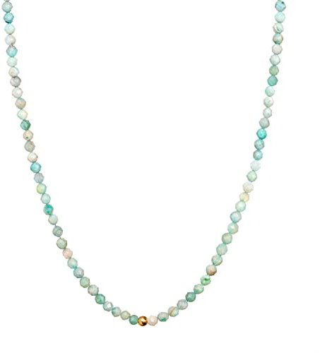 BERGERLIN Amazonit Halskette türkis - türkise Kette - Gold - M-L