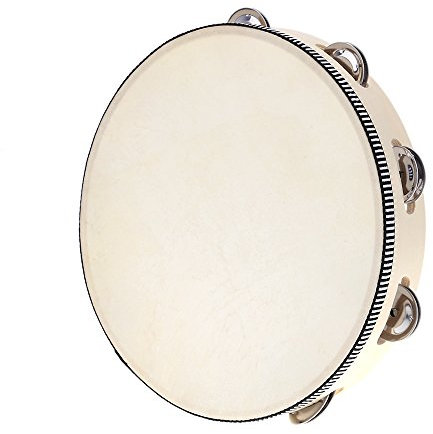 Btuty Tamburin-Trommel, 25,4 cm (10 Zoll), Birke, Metall, Schlagzeug, Musikinstrument, Bildung, Spielzeug, Hand Held, für Hotels, Party, Spiele