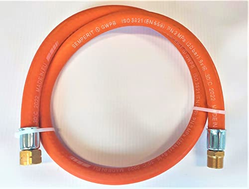 ZaTeChS Propan Butan Gasschlauch 500cm (5m) | Ø9mm | 1/4 Zoll LKS Anschluß mit Schnellkupplung | bis -30°C | Propangasschlauch | Gas Hose für Camping, Gasgrillgeräte