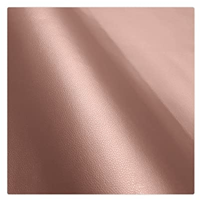 Tela de piel sintética por metros, lisos para coser, metálica, rosa claro, acolchado impermeable (1 unidad, ancho: 140 cm x longitud: 100 cm), tapicería para muebles, zapatos, bolsos, accesorios