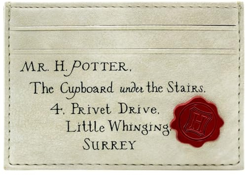 Dobby H.P. Hogwarts Wizardry Geprägter Brief Geldbörse/Geldbeutel Kartenhalter, Beige