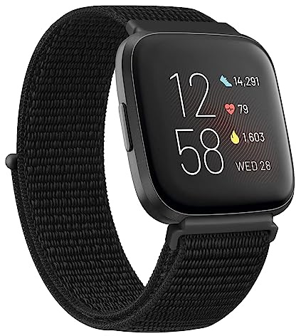 Oumida Kompatibel med Fitbit Versa 2 armband/Fitbit Versa armband för kvinnor och män, ersättningsarmband nylon sport loop klockarmband för Fitbit Versa 2/Fitbit Versa/Versa Lite