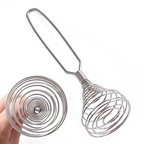 Fulenyi Fouet avec à Ressort | Batteur Manuel Eggbeater - Cuisine pour mélanger la Sauce épaisse, Fouet en Parfait en Acier Inoxydable pour la Cuisson et la Cuisson