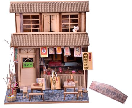 ibasenice Kit De Construction Maison Chinoise Bois DIY Modèle Rétro Barbecue Jouet Éducatif pour Garçon Fille Puzzle Assemblage Et Activité Parent-garçon Fille Interactive