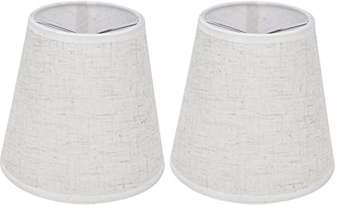 Gsycle Lampenschirme, 2 Stück, Tischlampenschirme, Clip-on-Lampenschirm, Lampenschirme Für Stehlampen, Trommellampenschirme, Wandlampenschirm Für Zuhause(Weiß)