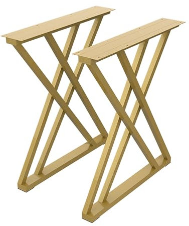 Tischgestell, Tischbeine, Tischgestell aus Metall, Esstischbeine aus Gusseisen, Esstischbeine für DIY-Industriemöbel, für modernen Couchtisch, Esstisch, Wohnzimmer und andere Möbel (Color : Gold, SI