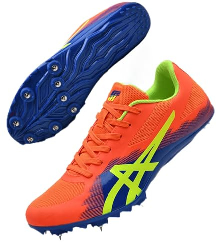 HENXUE Unisex Leichtathletik-Spikes-Schuhe, Renn-, Spring-, Sprint-Lauf-Sneaker, Atmungsaktiv, Für Herren, Damen, Jugendliche, Jungen, Leichtathletik