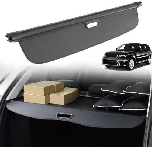 Auto Einziehbarer Laderaumabdeckung Kofferraum für R.a.n.g.e R.o.v.e.r Sport 2014-2021, Schwarz Schutz Der Privatsphäre Abdeckung Hutablage Cargo Cover, Ausziehbar Kofferraumabdeckung Rollo