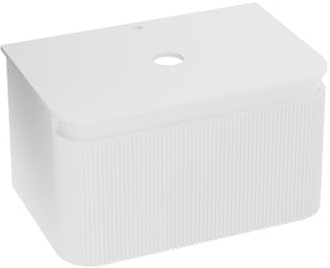 lavita Waschbeckenunterschrank Badezimmerschrank mit Möbelplatte Vermont White 800 Hängeschrank Badschrank Waschtischschrank Schrank 80cm Breit Badezimmermöbel PVC 50x80x50 cm Montierte Badmöbel Set