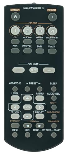 RAV34 Universal Remote Control Compatible for Yamaha RX-V363 RX-V365 HTR-6130 HTR-6230 AV Receiver Remote Controller