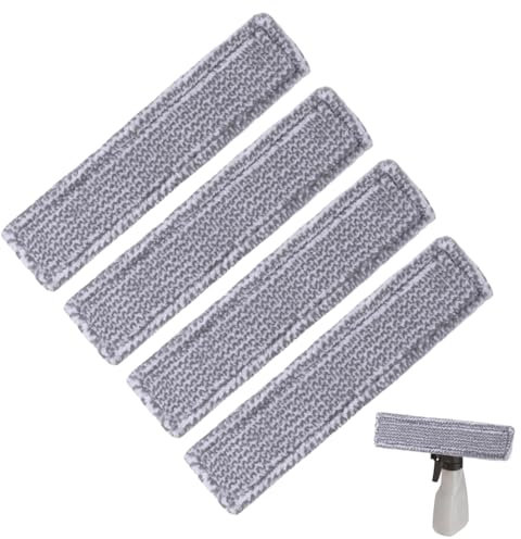 IKOPFLN Fenstersauger Ersatzteile für Karcher Fensterreiniger Ersatzmikrofaser Wischbezug WV2 WV5 Fenstersauger Sprühflasche Zubehör Fensterreiniger für Karcher grau 4 Stück