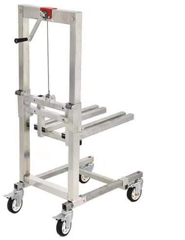 GNBOW Argano for Sollevamento Materiali, con Tavolo elevatore a forche, Carrello elevatore for Pallet con Ruote