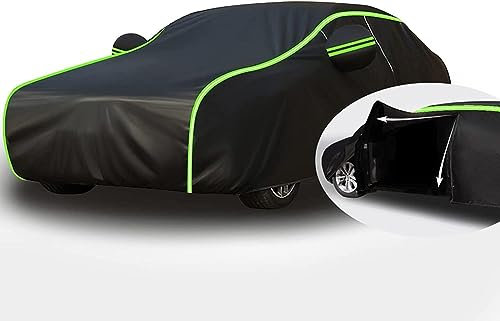 Outdoor Car Cover for mini Classic 1997-2000,Custom Heavy Duty Waterproof All Weather Protection Outdoorwith Windproof Strap, Door Zipper