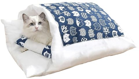 Pet Sleeping Bag - Weiche Katzenbetthöhle, Waschbarer Kuschelnsack, Gemütliches Wärmekissen | Flexibel Ohne Verformungskokon, Plüschkissen Entspannter Schlafraum Für Katzen, Kleine Hunde, Haustiere Im