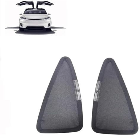 pour Tesla pour Modèle X Avant Arrière Toit Ouvrant Store Filet Décoratif Verre Puits Lumière Pare Soleil Visière Pare Soleil Voiture(2p Triangle)