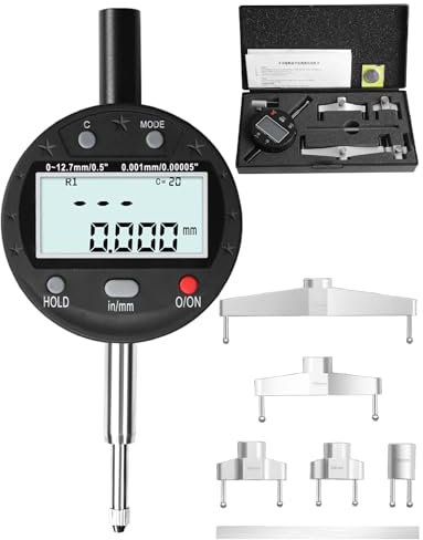 Jauge de rayon numérique pour des mesures précises – Haute précision avec mâchoire interchangeable – Idéal pour les applications d'ingénierie et de fabrication