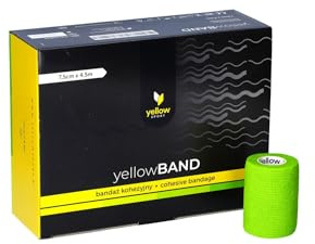 Zarys yellowBAND – Bandage cohésif, 7,5 cm x 4,5 m, vert - Boite de 12 Pièces