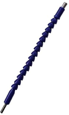 Flexible Power Bit Drill Extension Flexible Screwdriver Extension Flex Drill Bit Holder Hex Shaft Tip Soft for Electric Screw Driver Snake Adapter Connect Magnetic(Blue)
