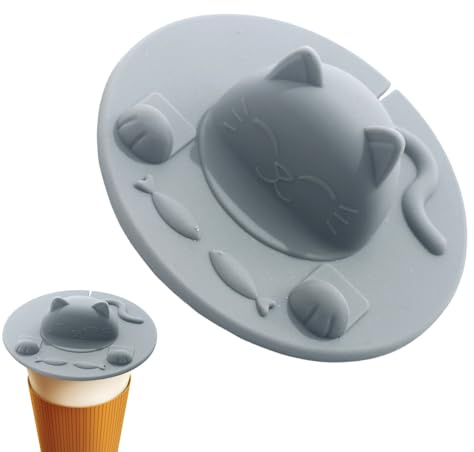 Copertura Della In Silicone | Con Supporto Per Bustine Di Te E Protezione Antipolvere In Silicone | Coperchio Per Di Caffè A Forma Di Gatto | Per Caffè Acqua Latte Bambini Adulti Casa