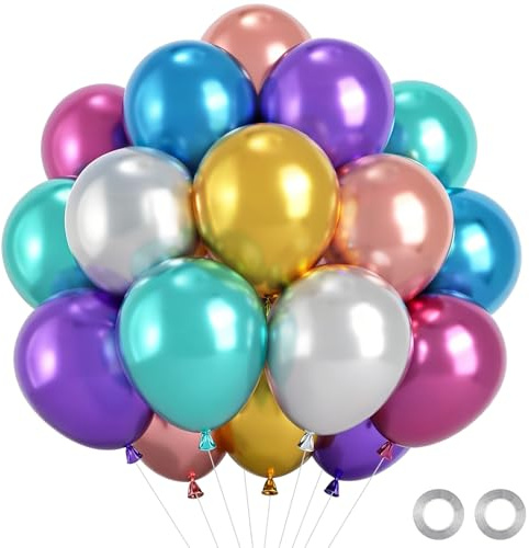 Palloncini metallizzati, 50 pezzi, 30,5 cm, metallizzati, per compleanno, feste di compleanno, laurea, baby shower, matrimoni, fidanzamenti