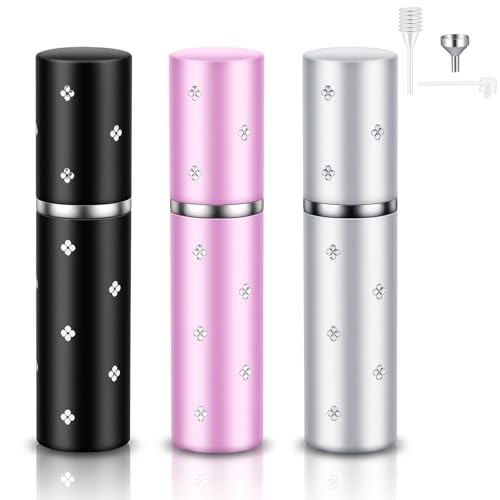 OWill 10ML Perfume Atomiser Refillable, Portable Travel Perfume Bottle, Mini Empty Spray Bottle Dispenser for Women and Men, Leakproof Pocket Cologne Atomizer