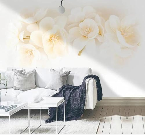 XLMING Tredimensionale Raffinato Minimalista Rosa Fiori Di Pesco Carta Da Parati 3D Seta lusso Studio Sala Pranzo Divano Camera Per Mobili Letto Soggiorno Tv Muro-200cm×140cm