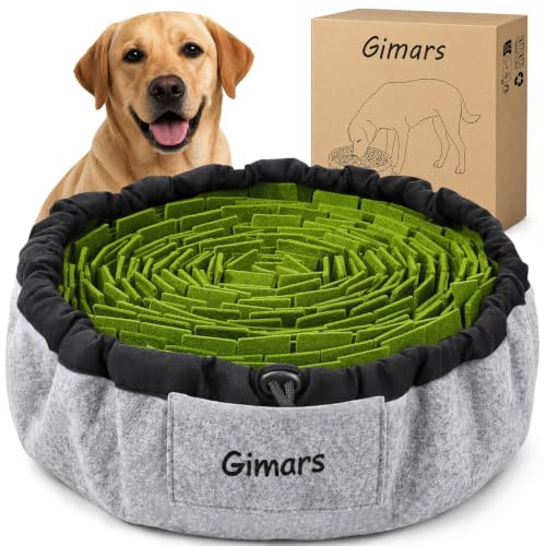 Gimars Verdickter Filz Schnüffelteppich Hund Strapazierfähig, Größenverstellbare Schnüffelmatte für Nasenarbeit, Intelligenzspielzeug, rutschfest, Waschbar, Langsamfressmatte für Hunde Aller Größen