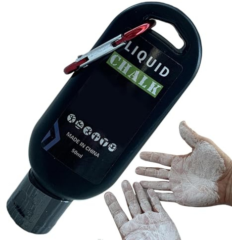 Gesso per arrampicata su roccia e sollevamento , 50 ml, per migliorare la presa, resistente al sudore, gessetti da palestra antiscivolo per scalatori, , esercizi con bilanciere, mani a lunga