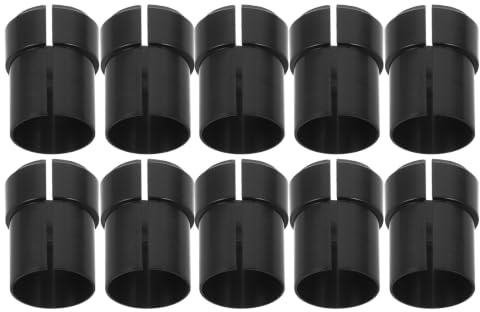 HORIALENCE 10 St Universella Mikrofonstativsbusningar Innerdiameter Svart Plast Split Sleeve med Vibrationsdämpning för Instrument Ljud Tripodstativ Enkel Installation och Ljudisolering