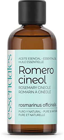 Essenciales - Cineol eterisk olja av rosmarin, 100 % ren, 100 ml | Rosmarinus Officinalis eterisk olja