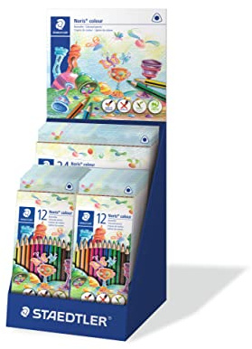 STAEDTLER Buntstifte Noris colour, ergonomisches Dreikantformat, rutschfeste Soft-Oberfläche, hohe Bruchfestigkeit, WOPEX Material, 5 Sets mit 24 Farben und 20 Sets mit 12 Farben, 187 CA-1