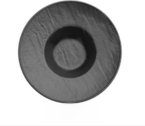 Saturnia Piattino Fondo gurmet 10cm in Porcellana Nera Vulcania